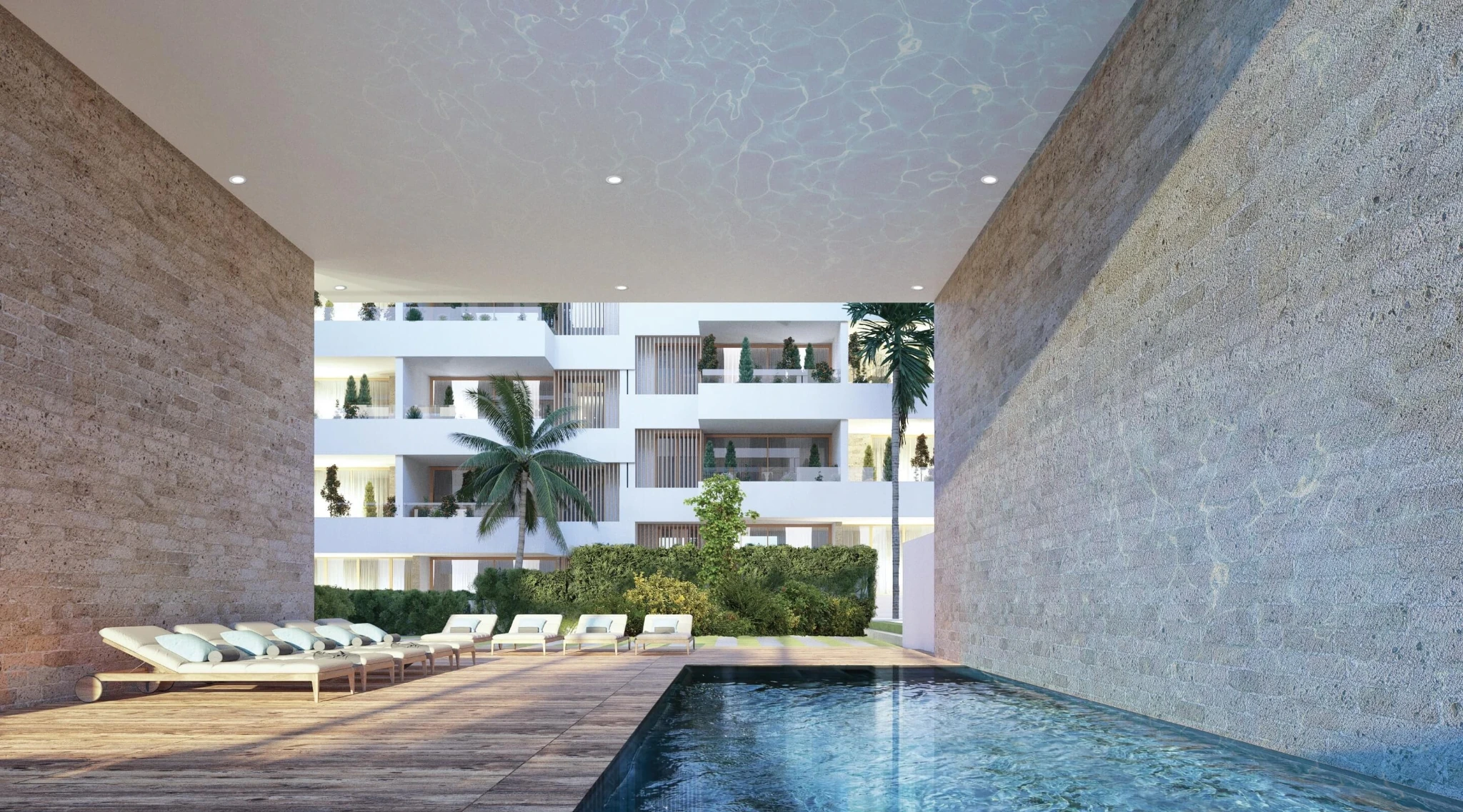 Contemporary residential property and pool