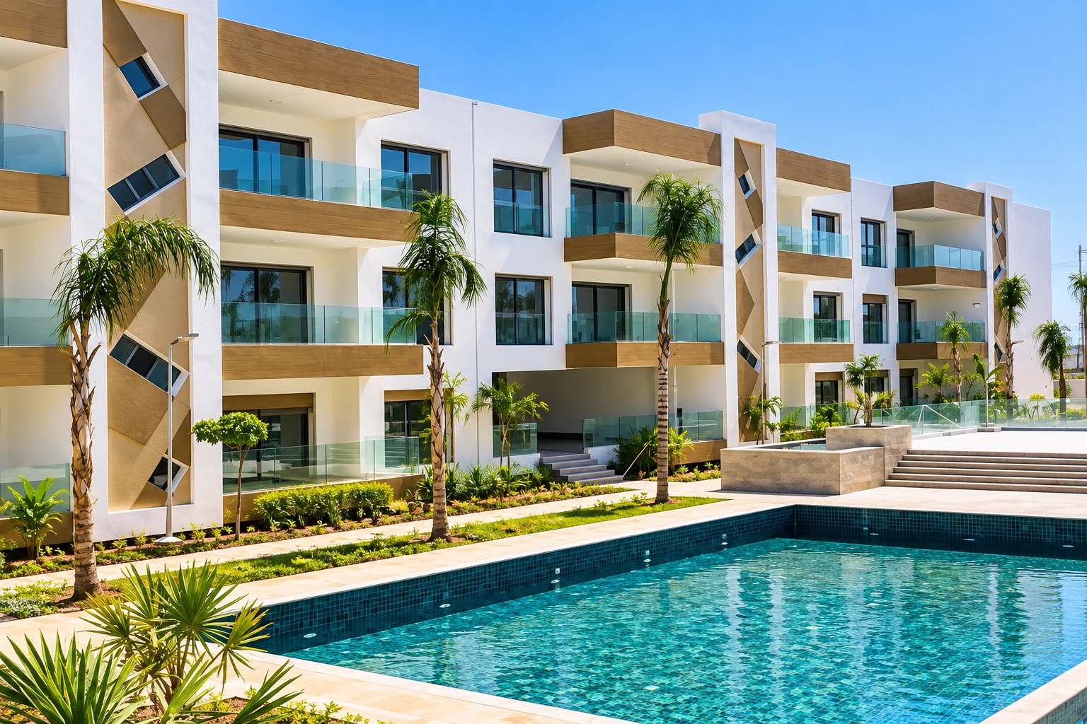 Architecture contemporaine et piscine